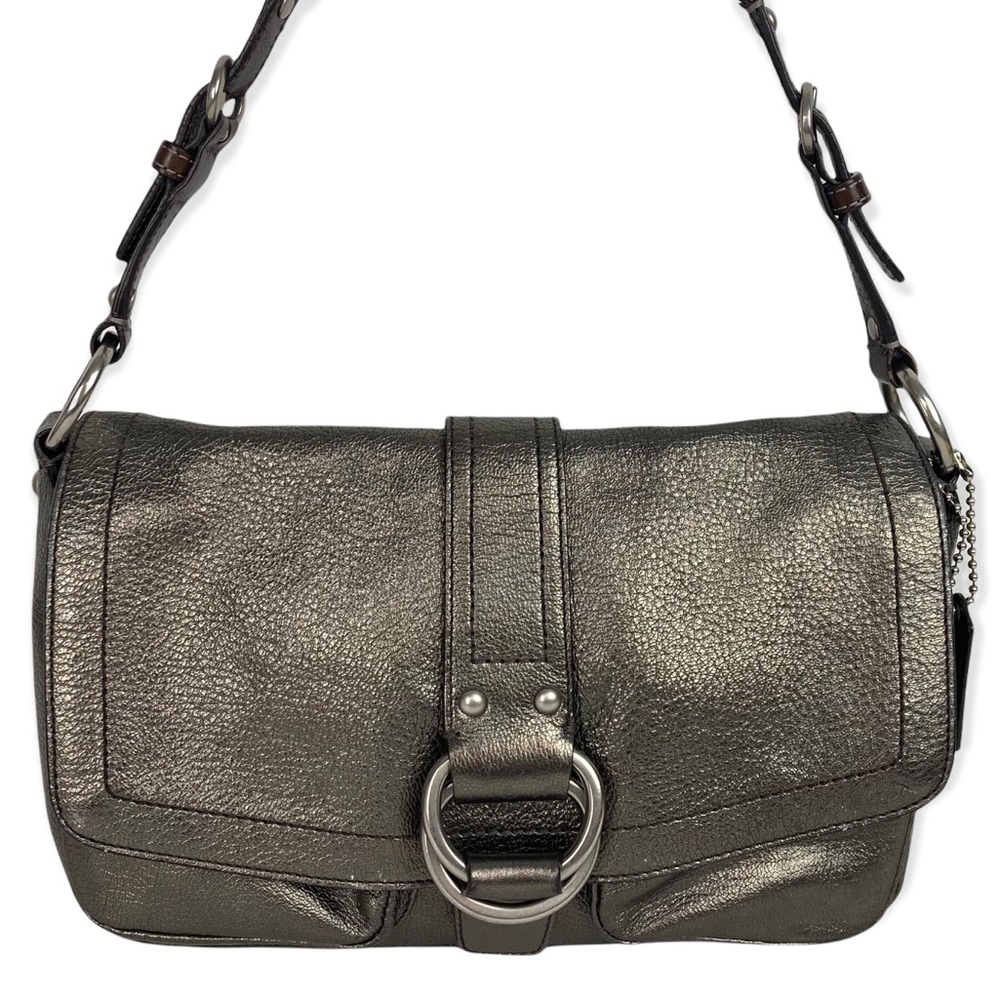 COACH Metallic Pebbled Leather Chelsea Shoulder Bag  #F10905